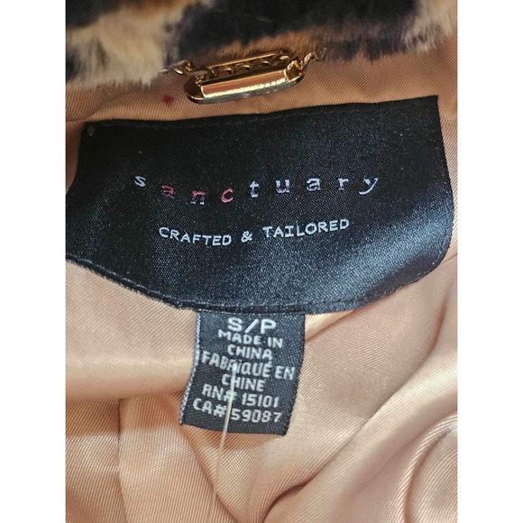 Anthropologie x Sanctuary Collins Leopard Faux Fur Coat Size S - Picture 7 of 7